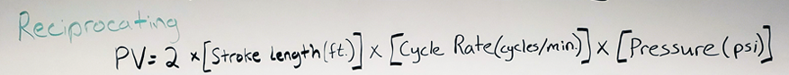 Reciprocating PV Calculation